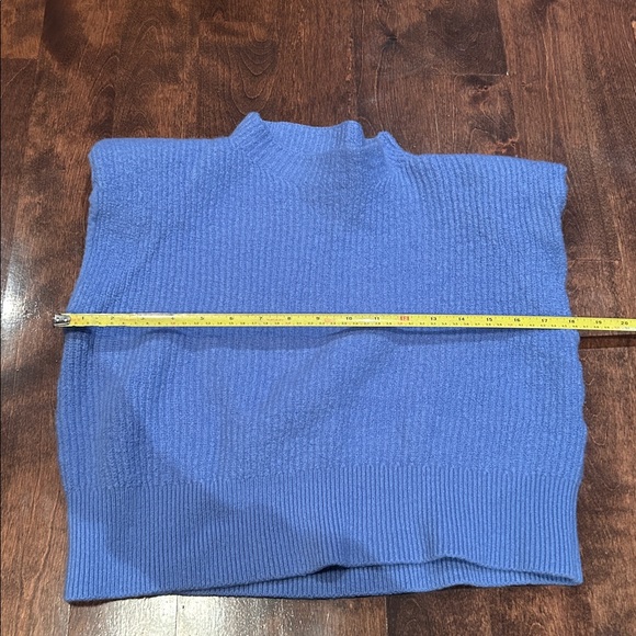 Babaton Textured Knit Cowl Sweater in Blue - Picture 6 of 7